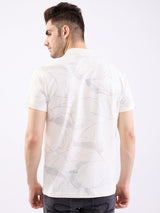 Men T-Shirt White Slim Fit