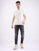 Men T-Shirt White Slim Fit