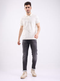 Men T-Shirt White Slim Fit