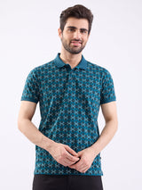 Men T-Shirt Green Slim Fit