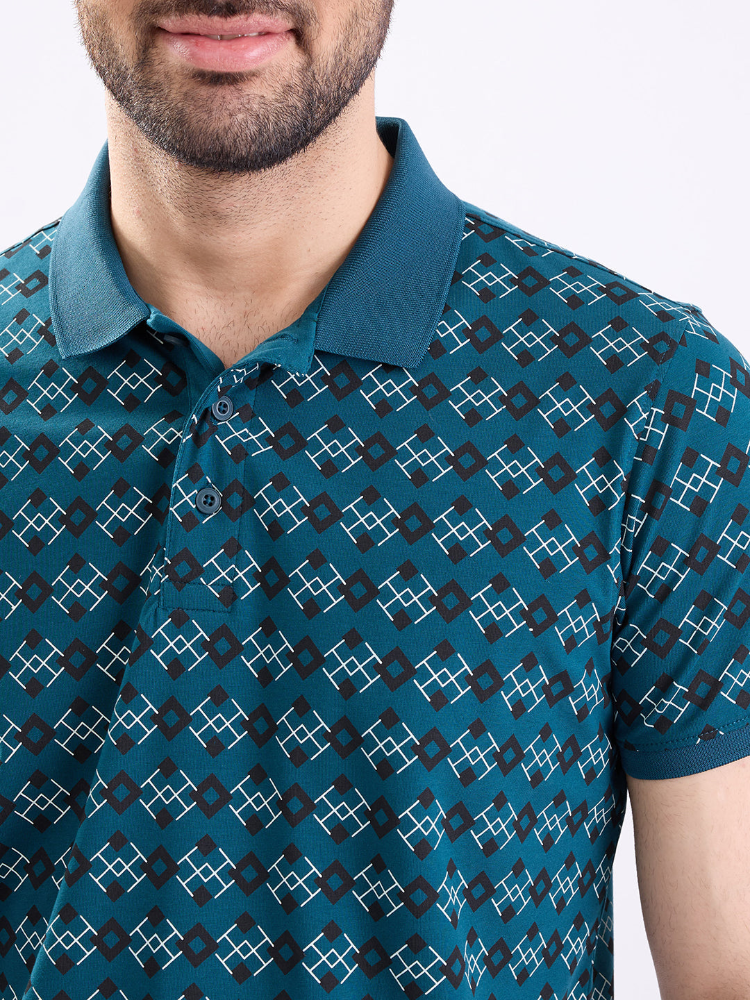 Spykar Teal Green Slim Fit Casual T-Shirt For Men