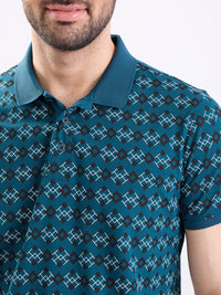 Men T-Shirt Green Slim Fit