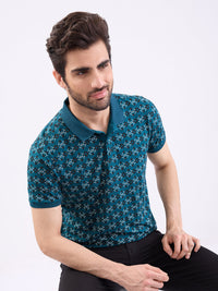 Men T-Shirt Green Slim Fit