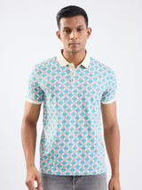 Men T-Shirt Blue Slim Fit