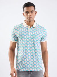 Men T-Shirt Blue Slim Fit
