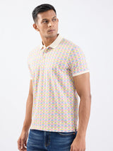 Men T-Shirt Pink Slim Fit