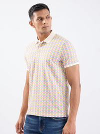 Men T-Shirt Pink Slim Fit