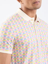 Men T-Shirt Pink Slim Fit