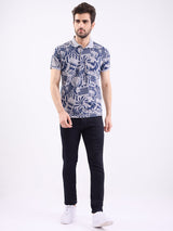 Men T-Shirt Grey Slim Fit