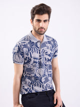 Men T-Shirt Grey Slim Fit
