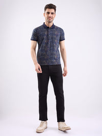 Men T-Shirt Black Slim Fit