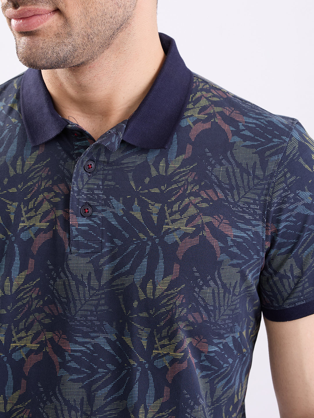 Spykar Black Slim Fit Casual T-Shirt For Men