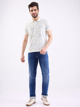 Men T-Shirt White Slim Fit