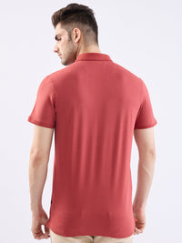 Men T-Shirt Red Slim Fit