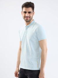 Men T-Shirt Blue Slim Fit
