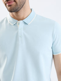 Men T-Shirt Blue Slim Fit