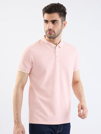 Men T-Shirt Pink Slim Fit