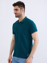 Men T-Shirt Green Slim Fit