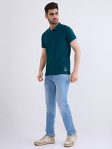 Men T-Shirt Green Slim Fit