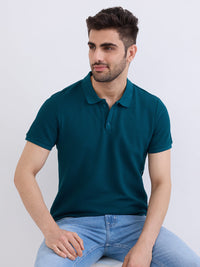 Men T-Shirt Green Slim Fit