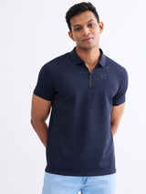 Men T-Shirt Blue Slim Fit