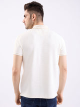 Men T-Shirt White Slim Fit