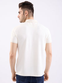 Men T-Shirt White Slim Fit