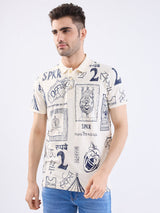 Men T-Shirt White Slim Fit