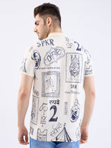 Men T-Shirt White Slim Fit
