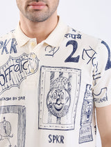 Men T-Shirt White Slim Fit