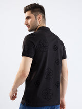 Men T-Shirt Black Slim Fit