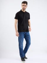 Men T-Shirt Black Slim Fit