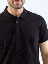 Men T-Shirt Black Slim Fit