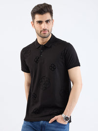 Men T-Shirt Black Slim Fit
