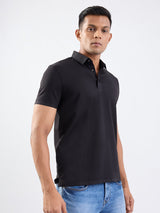 Men T-Shirt Black Slim Fit
