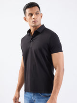 Men T-Shirt Black Slim Fit