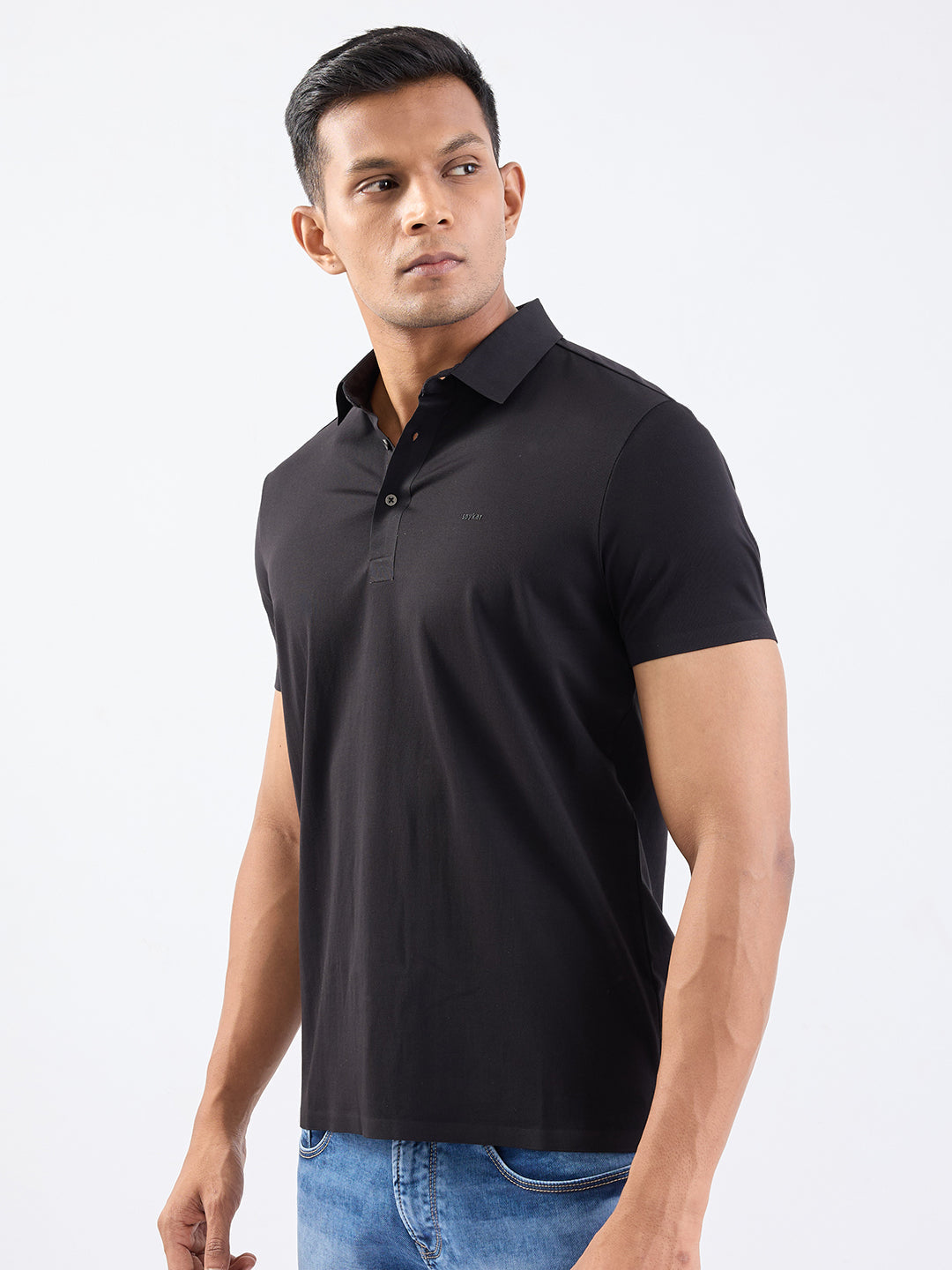 Men T-Shirt Black Slim Fit