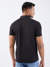 Men T-Shirt Black Slim Fit