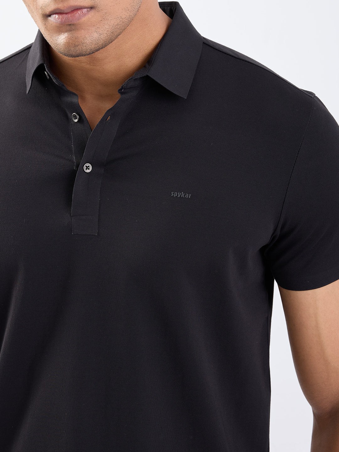 Men T-Shirt Black Slim Fit