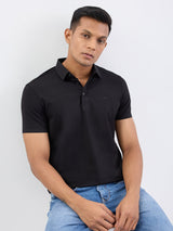 Men T-Shirt Black Slim Fit