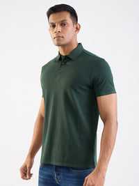 Men T-Shirt Green Slim Fit