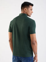Men T-Shirt Green Slim Fit