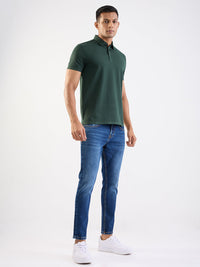 Men T-Shirt Green Slim Fit