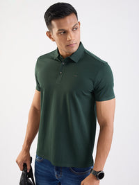 Men T-Shirt Green Slim Fit