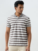 Men T-Shirt Grey Slim Fit