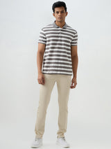 Men T-Shirt Grey Slim Fit