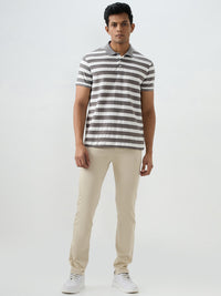 Men T-Shirt Grey Slim Fit