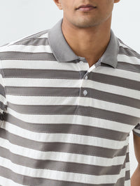 Men T-Shirt Grey Slim Fit