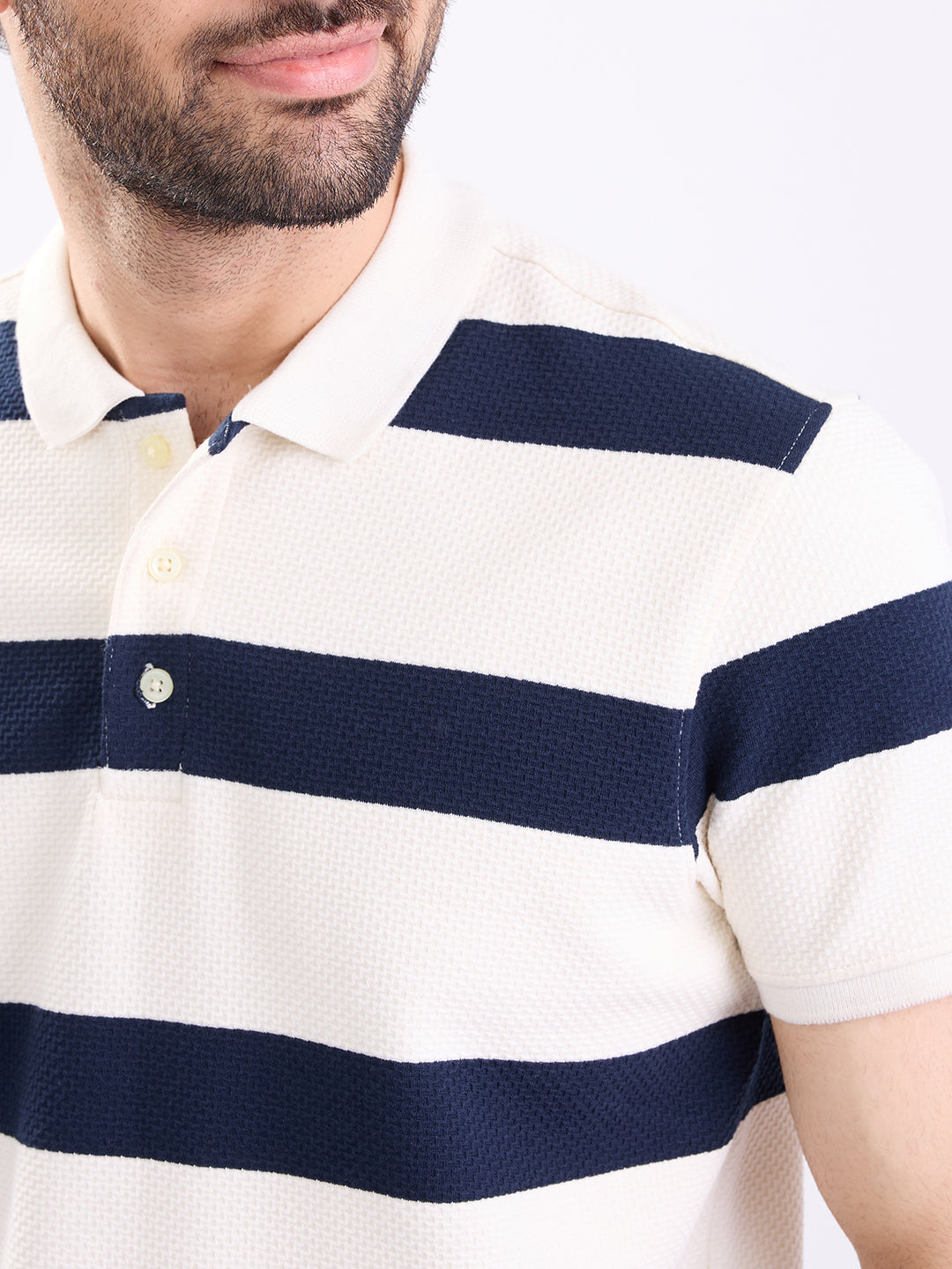 Men T-Shirt Blue Slim Fit