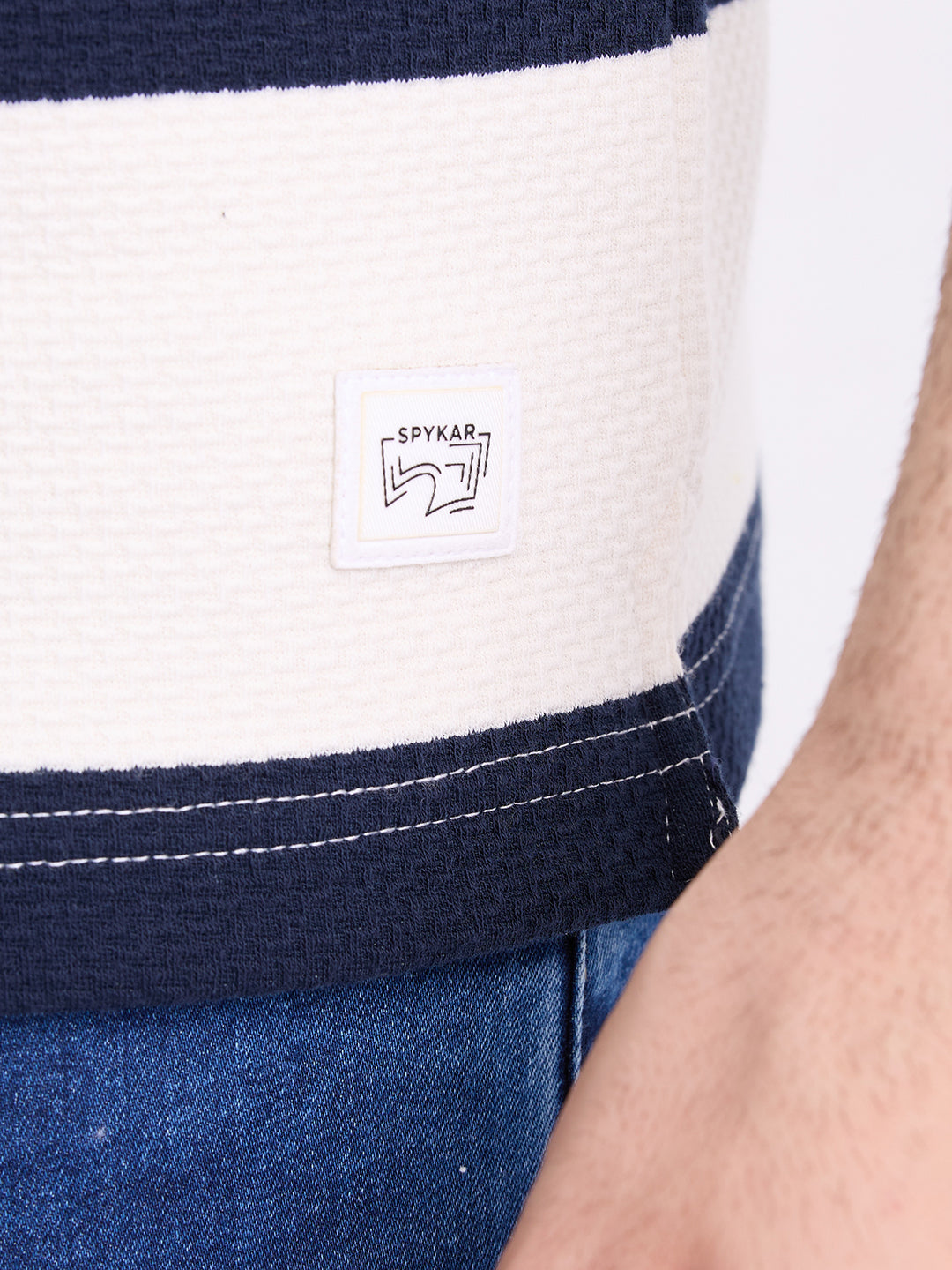 Men T-Shirt Blue Slim Fit